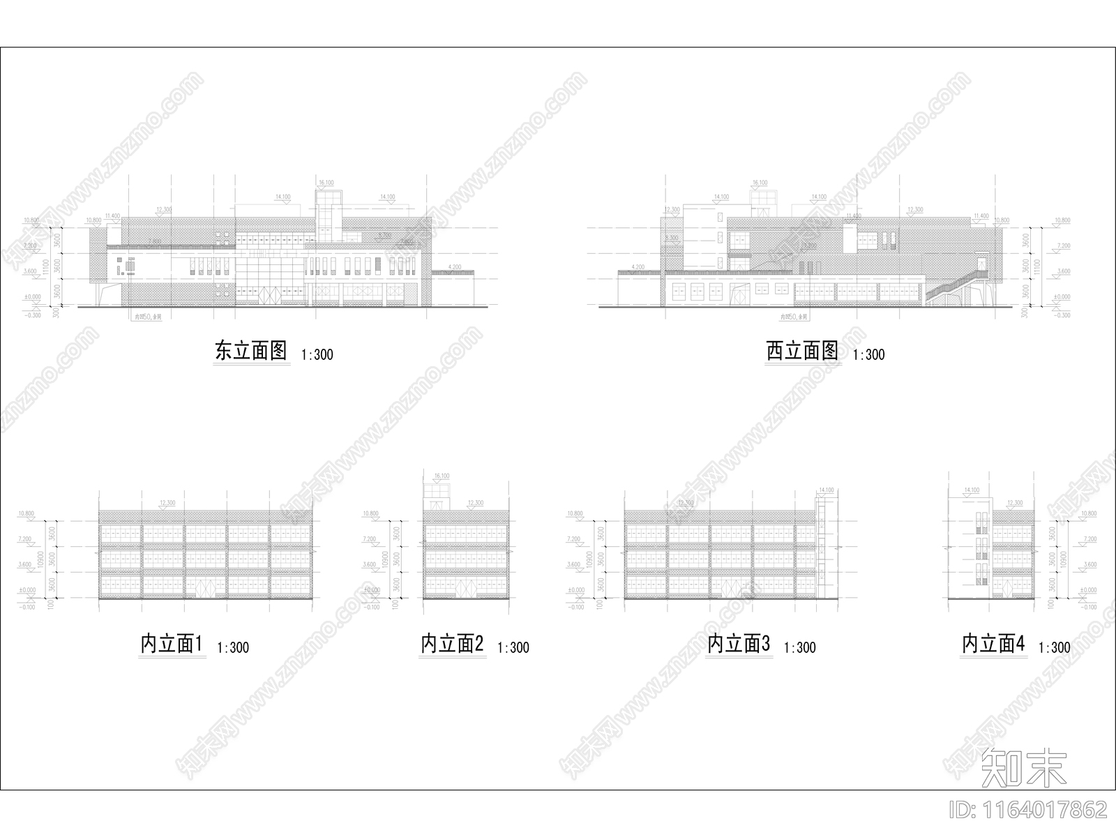 现代幼儿园建筑cad施工图下载【ID:1164017862】