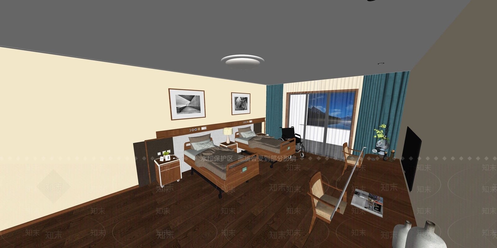 现代医院SU模型下载【ID:1164019500】