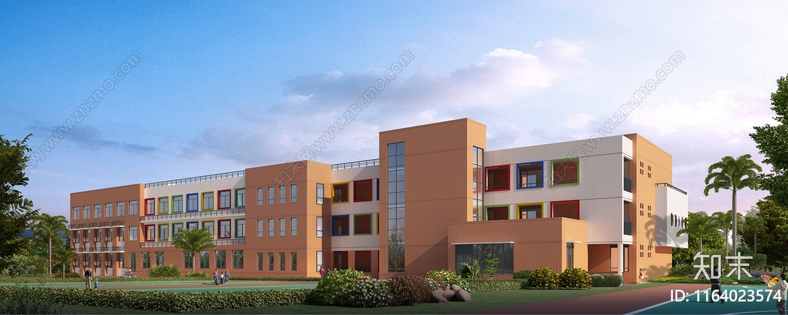 现代幼儿园建筑cad施工图下载【ID:1164023574】