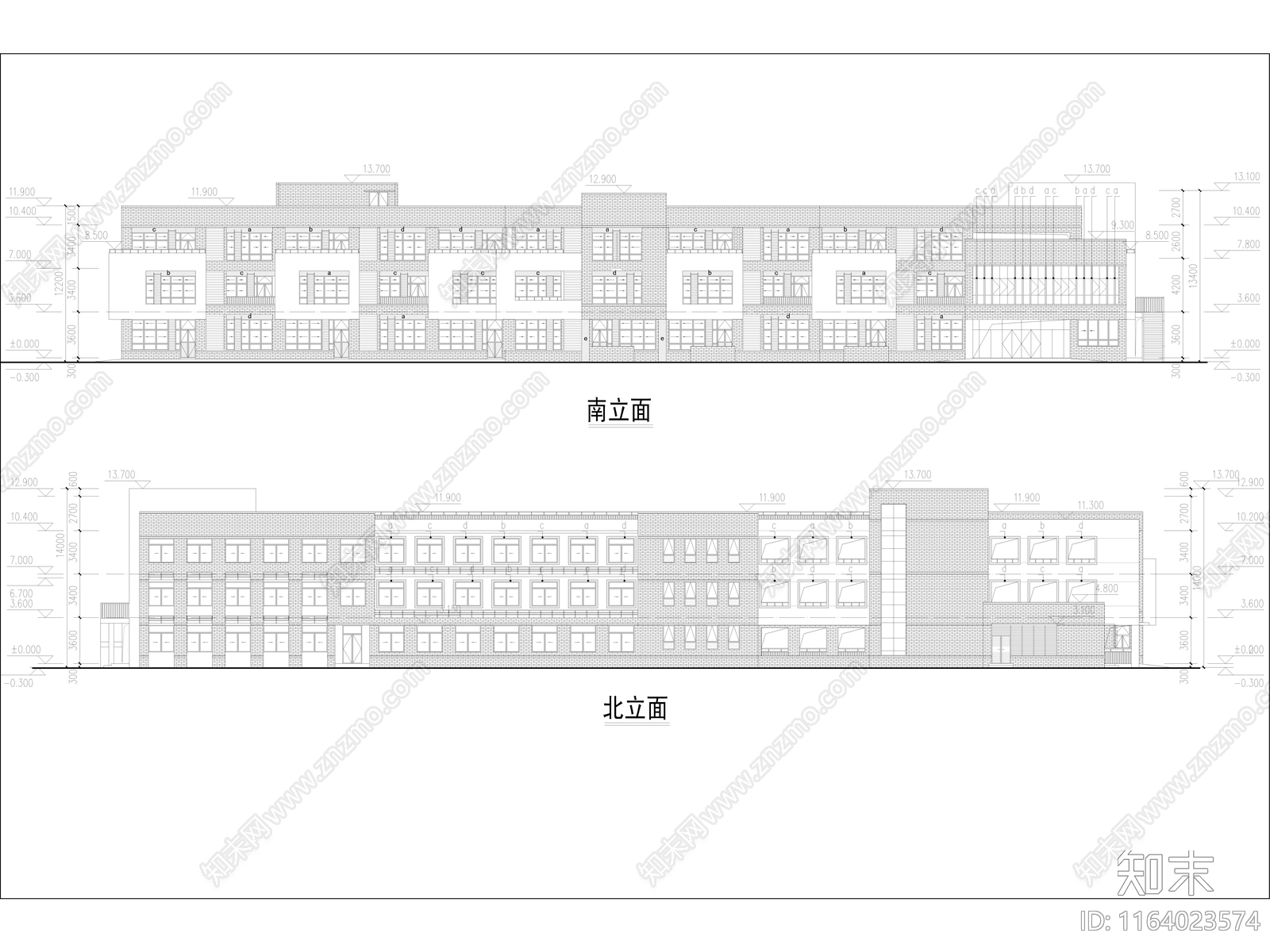 现代幼儿园建筑cad施工图下载【ID:1164023574】