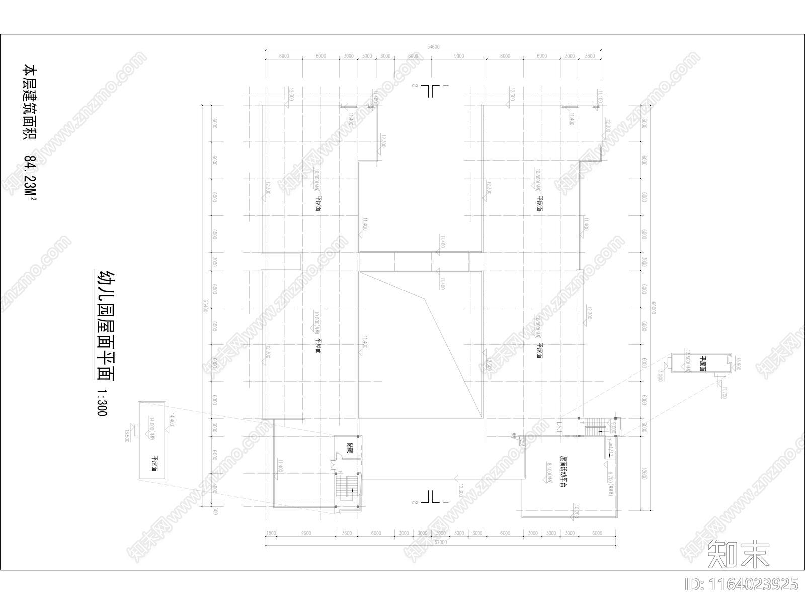 现代幼儿园建筑cad施工图下载【ID:1164023925】
