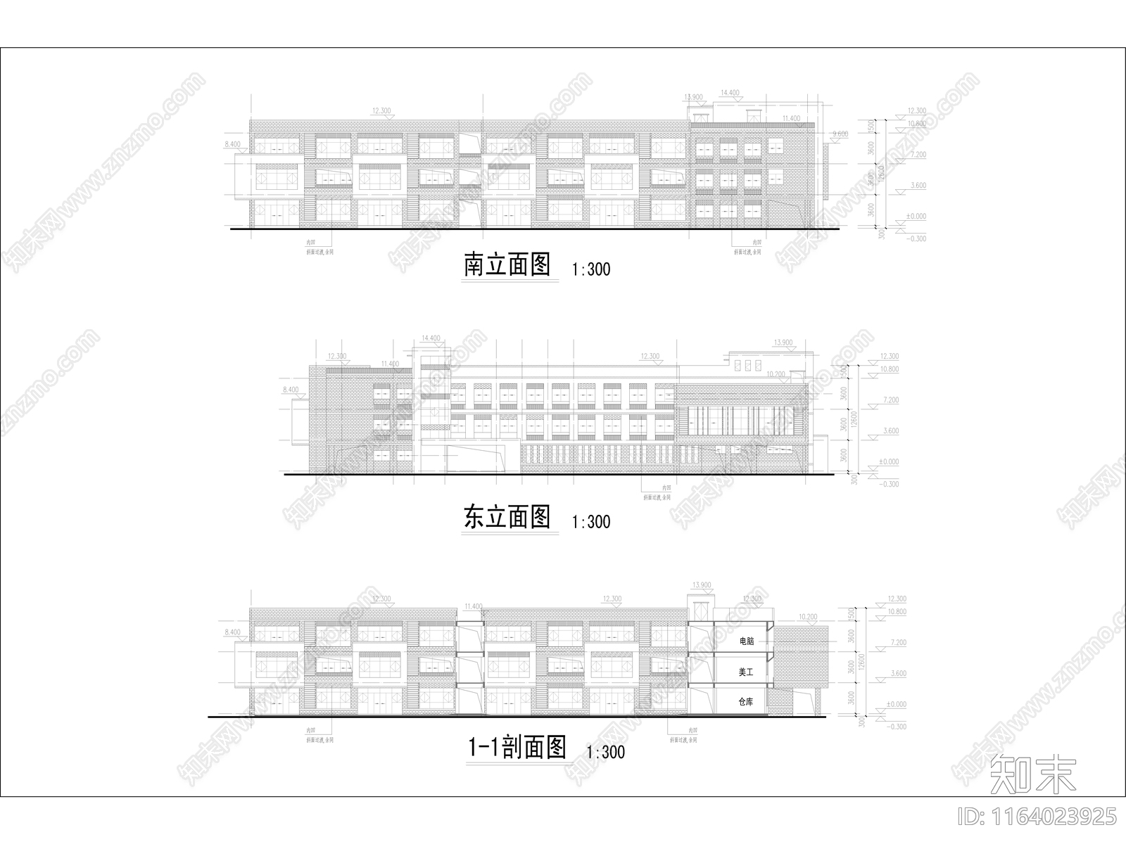 现代幼儿园建筑cad施工图下载【ID:1164023925】
