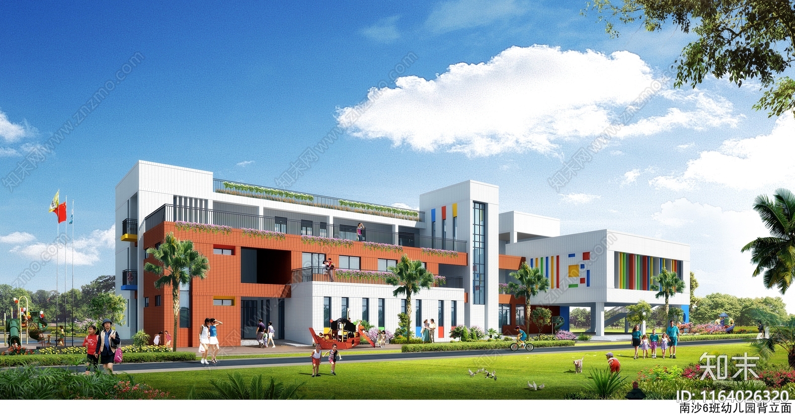 现代幼儿园建筑cad施工图下载【ID:1164026320】