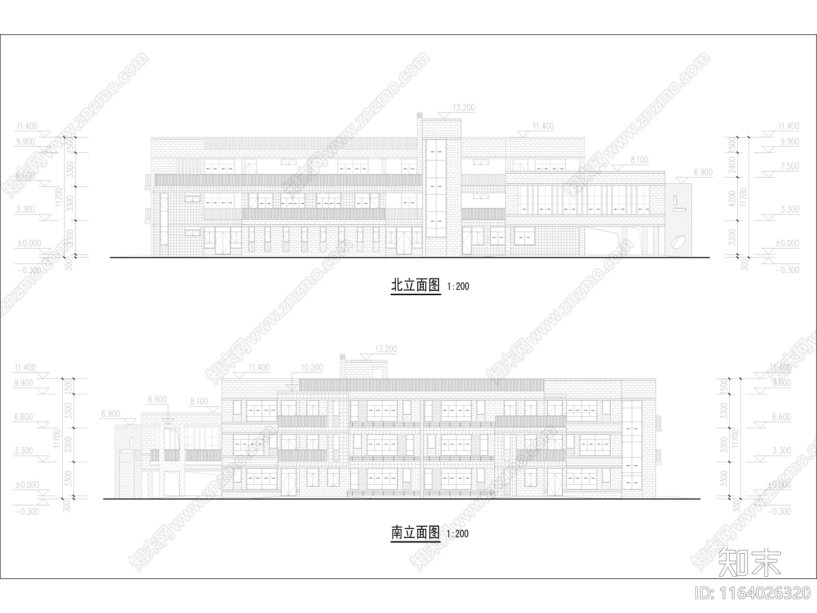 现代幼儿园建筑cad施工图下载【ID:1164026320】