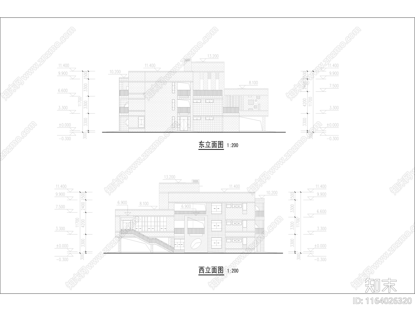 现代幼儿园建筑cad施工图下载【ID:1164026320】