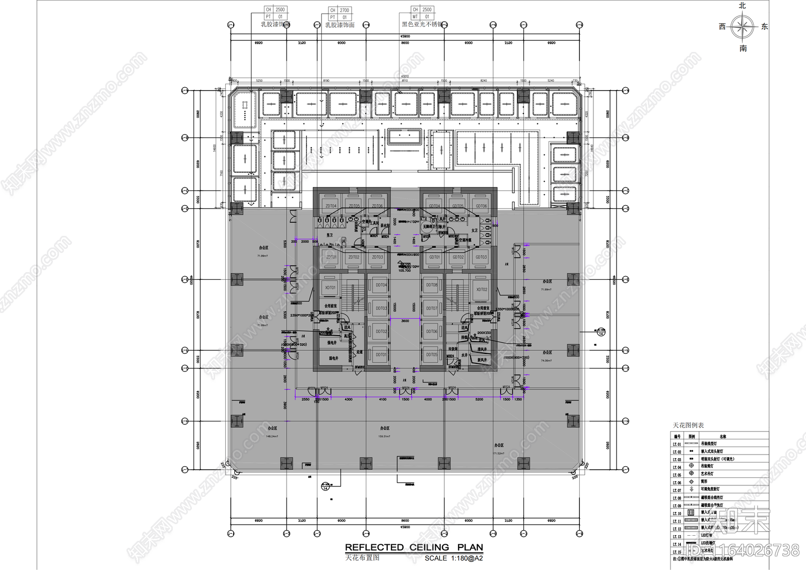 现代整体办公空间cad施工图下载【ID:1164026738】