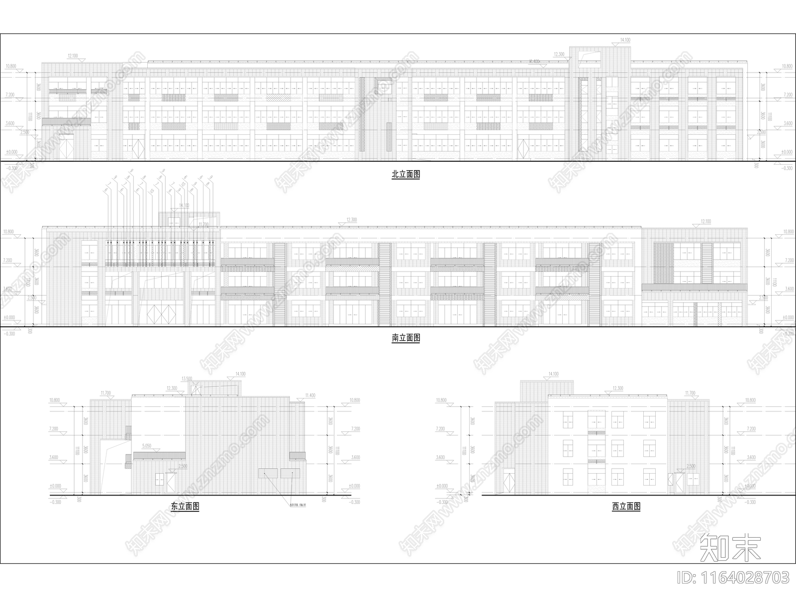 现代幼儿园建筑cad施工图下载【ID:1164028703】