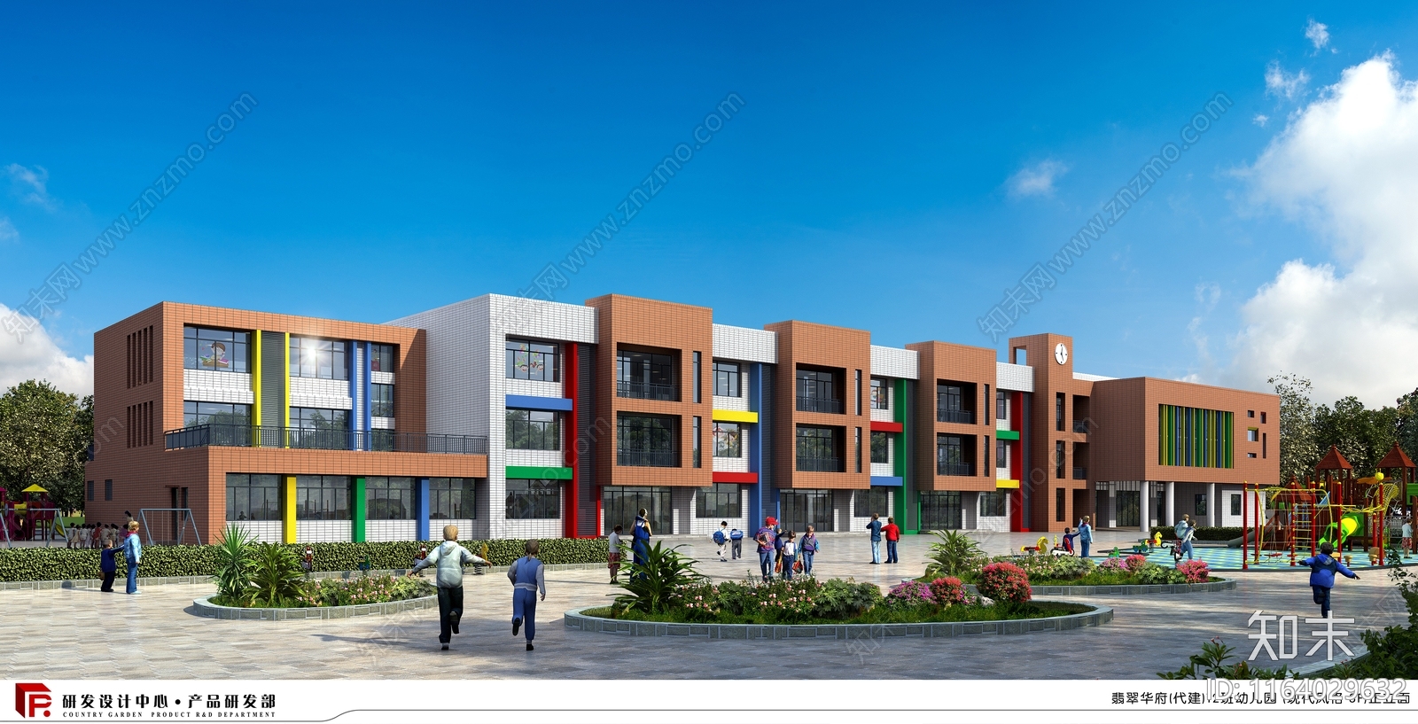 现代幼儿园建筑cad施工图下载【ID:1164029632】