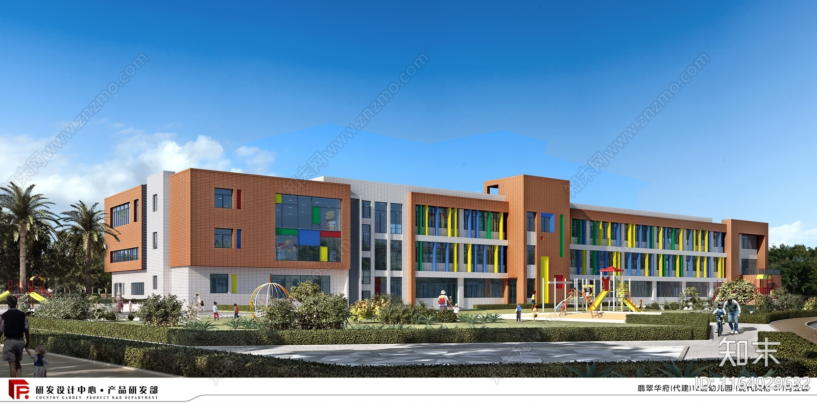 现代幼儿园建筑cad施工图下载【ID:1164029632】