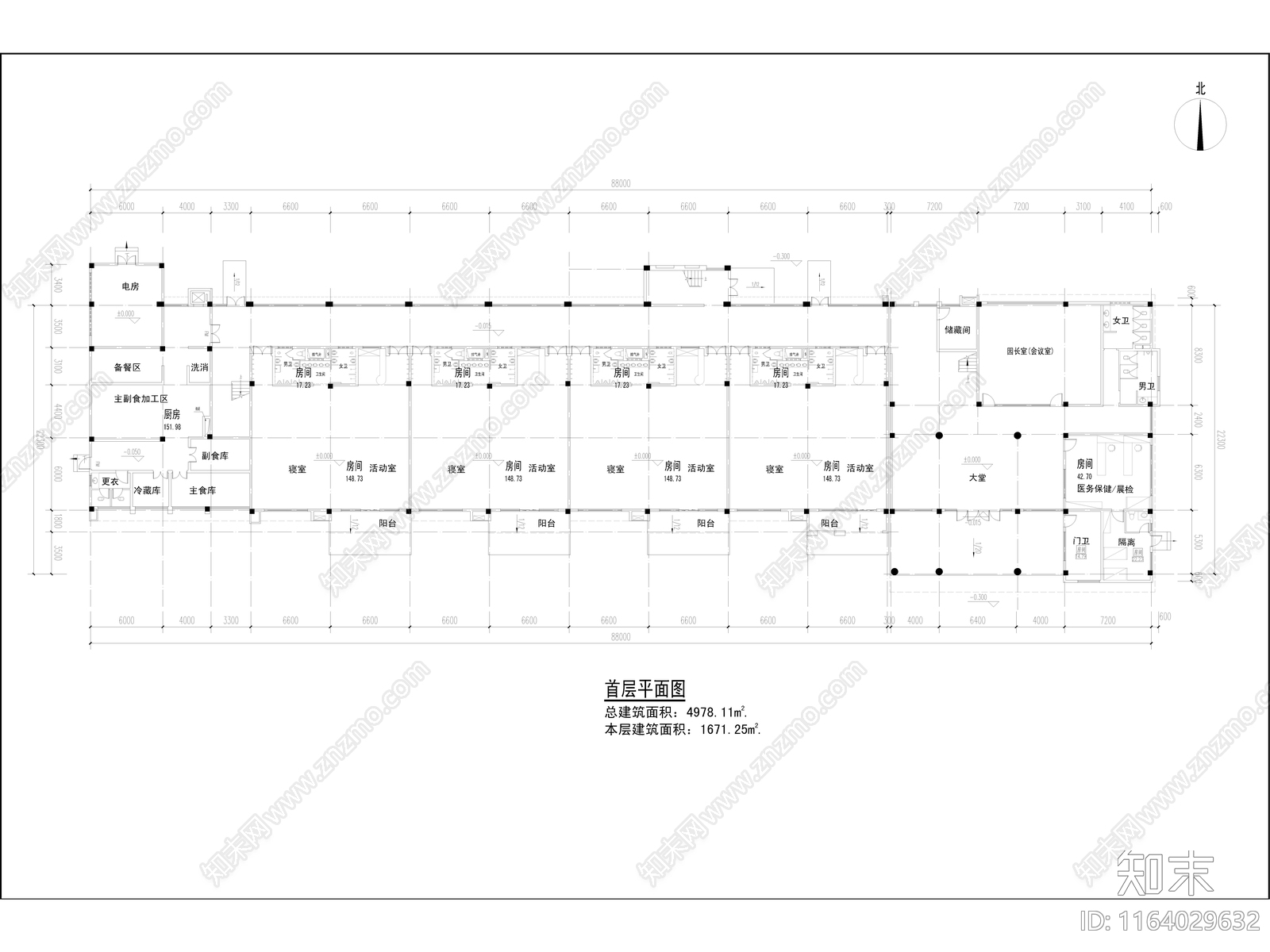 现代幼儿园建筑cad施工图下载【ID:1164029632】