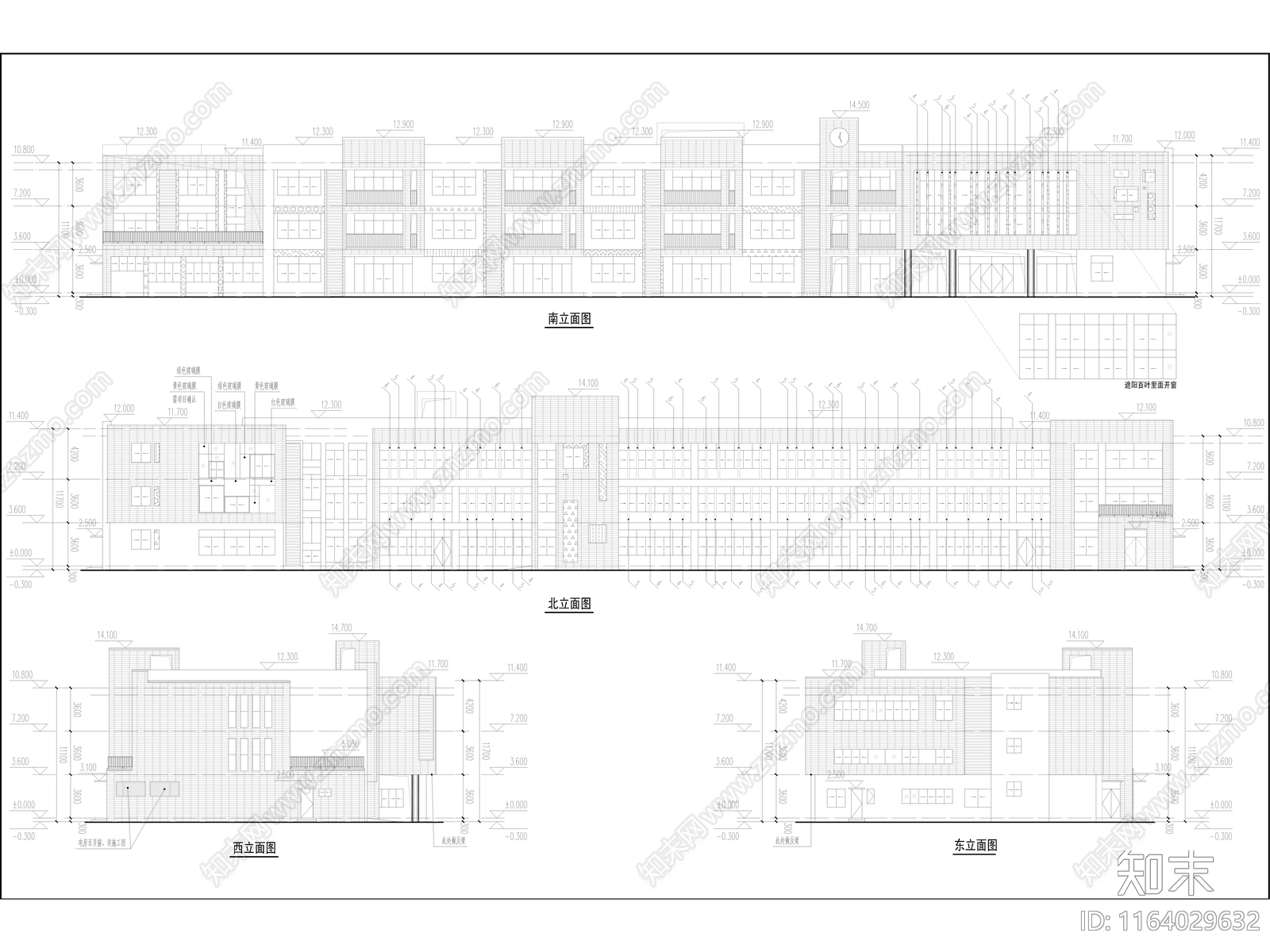 现代幼儿园建筑cad施工图下载【ID:1164029632】