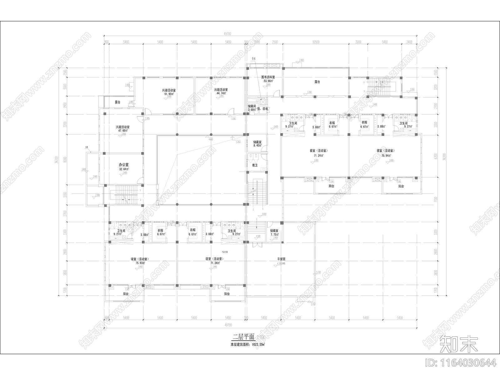 现代幼儿园建筑cad施工图下载【ID:1164030644】