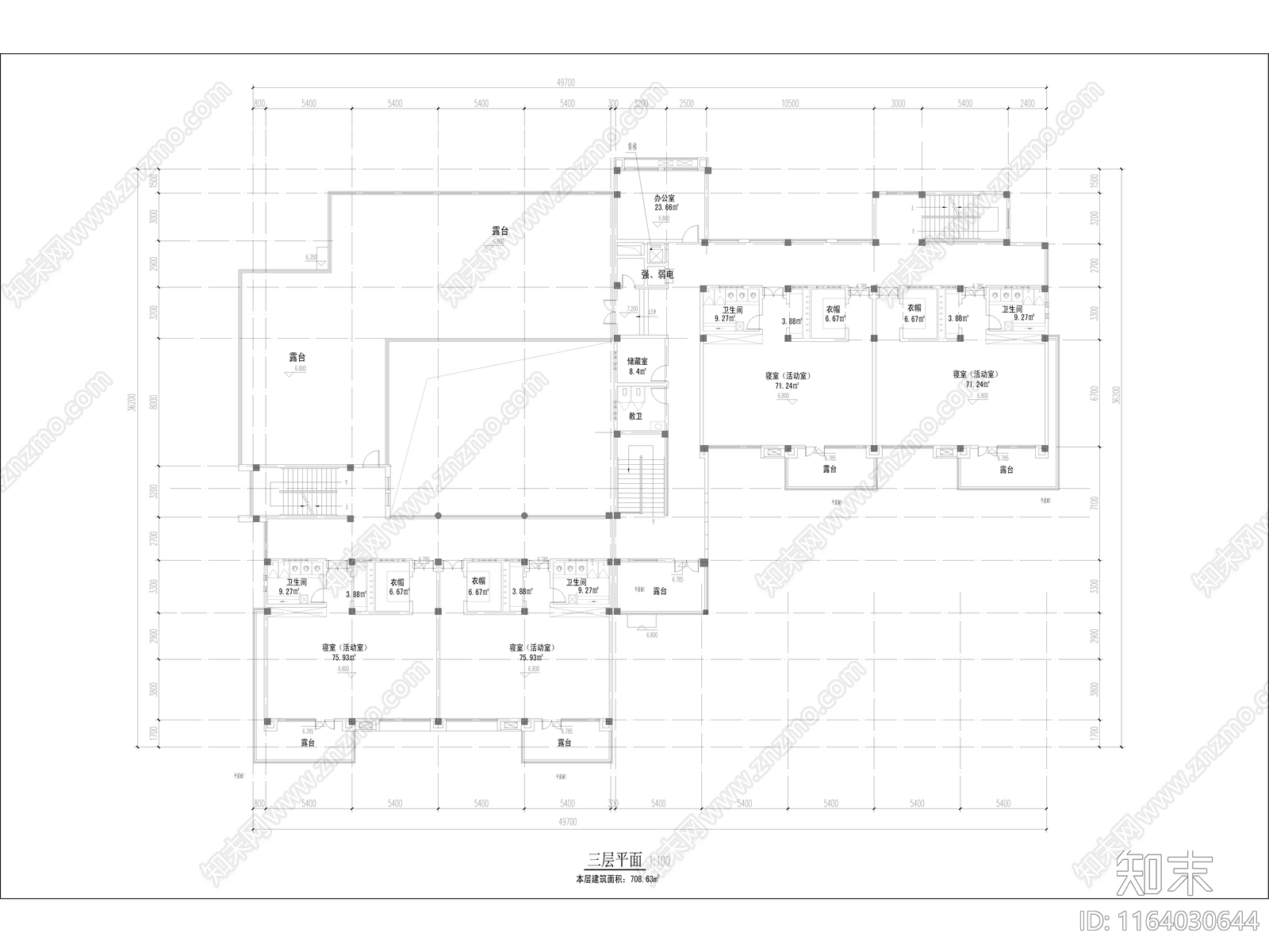 现代幼儿园建筑cad施工图下载【ID:1164030644】