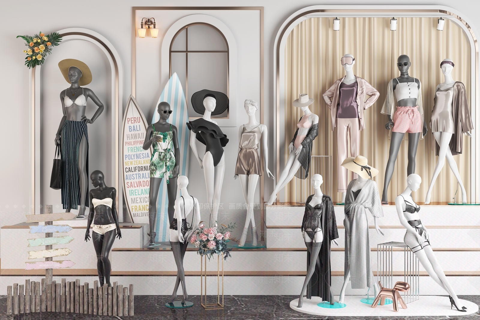 内衣模特SU模型下载【ID:1164030400】