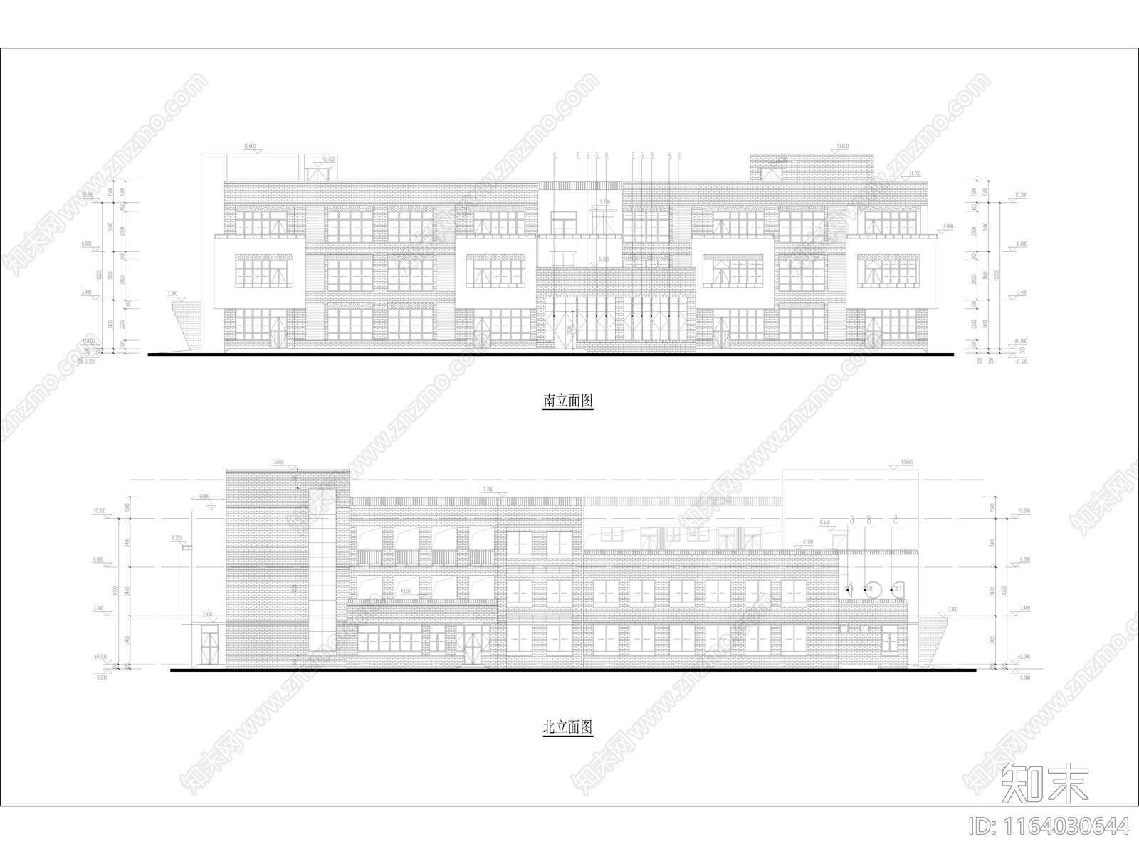 现代幼儿园建筑cad施工图下载【ID:1164030644】