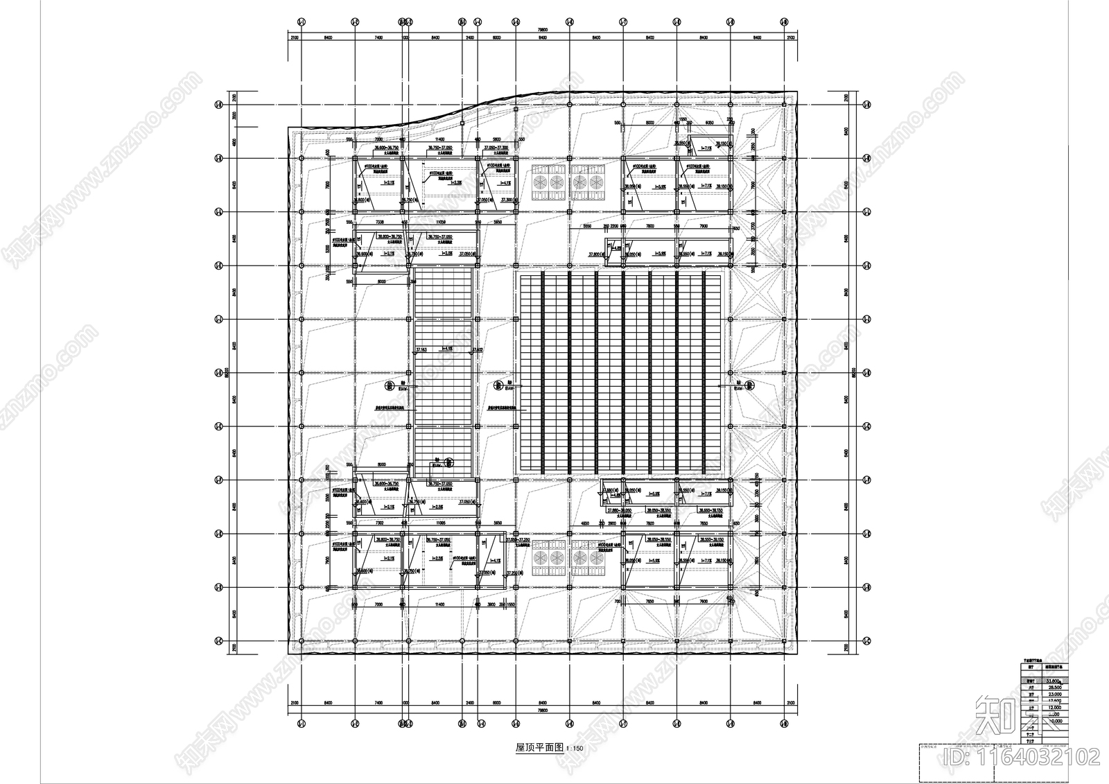 现代简约图书馆建筑施工图下载【ID:1164032102】