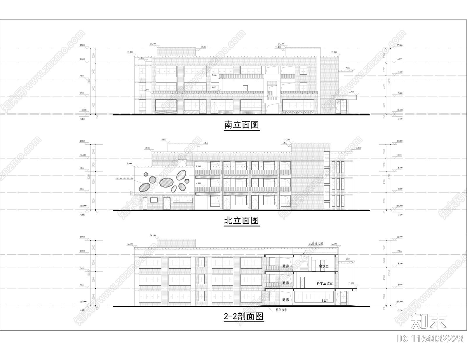 现代幼儿园建筑cad施工图下载【ID:1164032223】