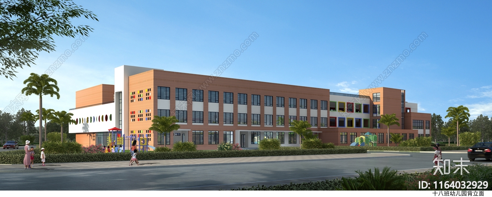 现代幼儿园建筑cad施工图下载【ID:1164032929】