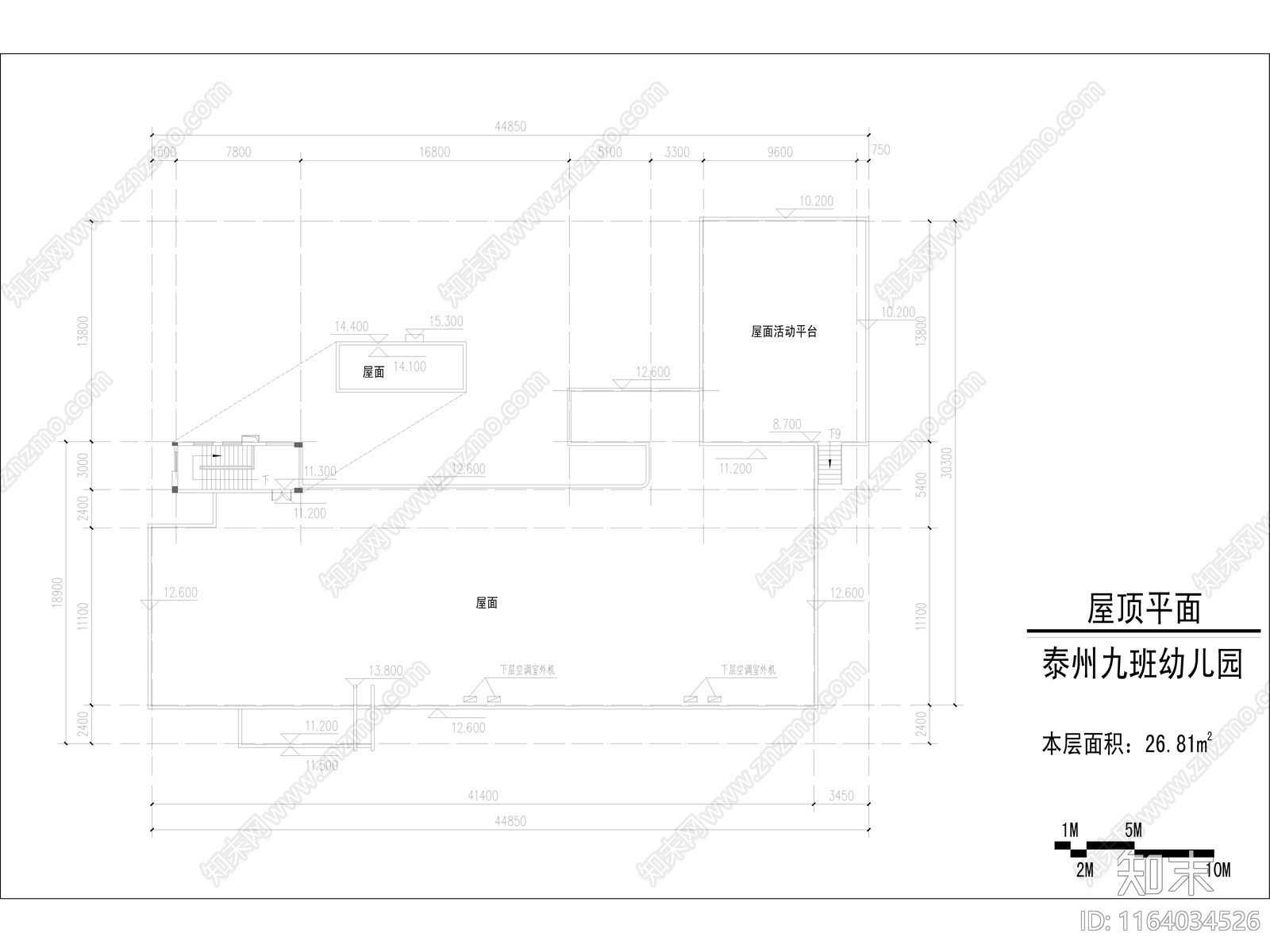 现代幼儿园建筑cad施工图下载【ID:1164034526】
