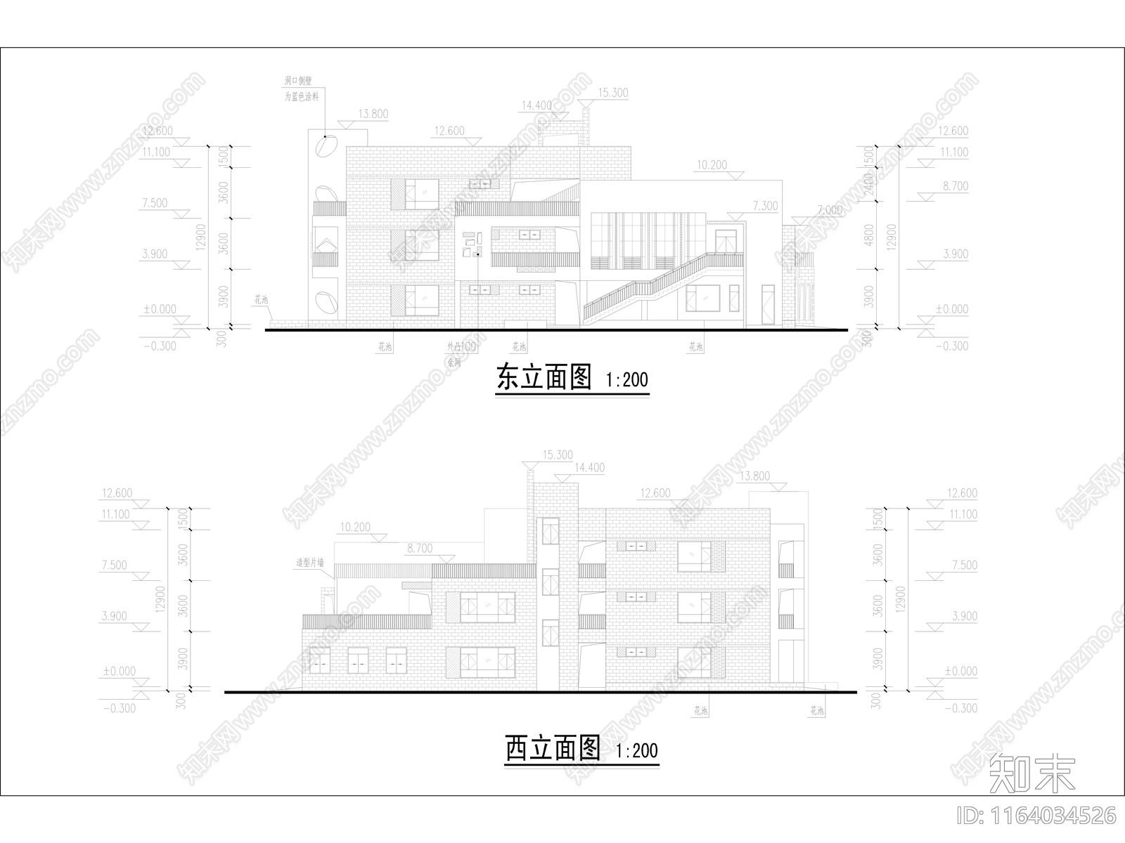 现代幼儿园建筑cad施工图下载【ID:1164034526】