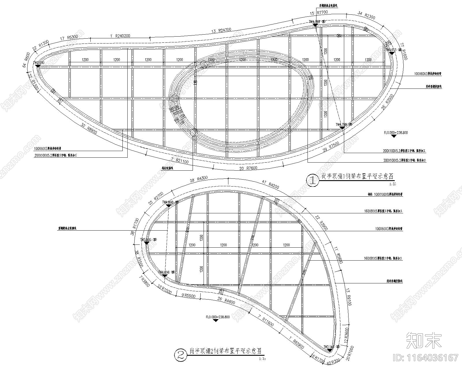 现代门卫室建筑cad施工图下载【ID:1164036167】