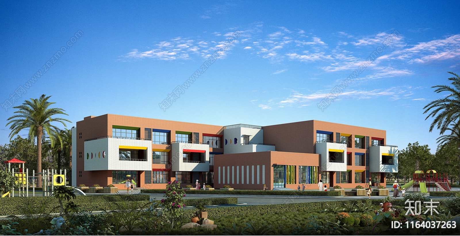 现代幼儿园建筑cad施工图下载【ID:1164037263】