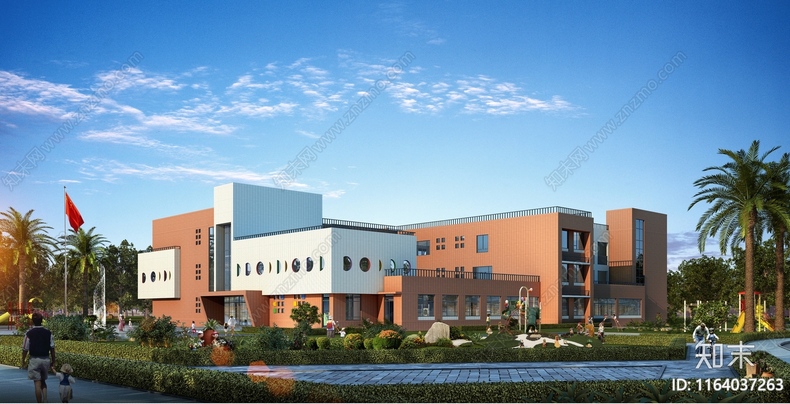 现代幼儿园建筑cad施工图下载【ID:1164037263】