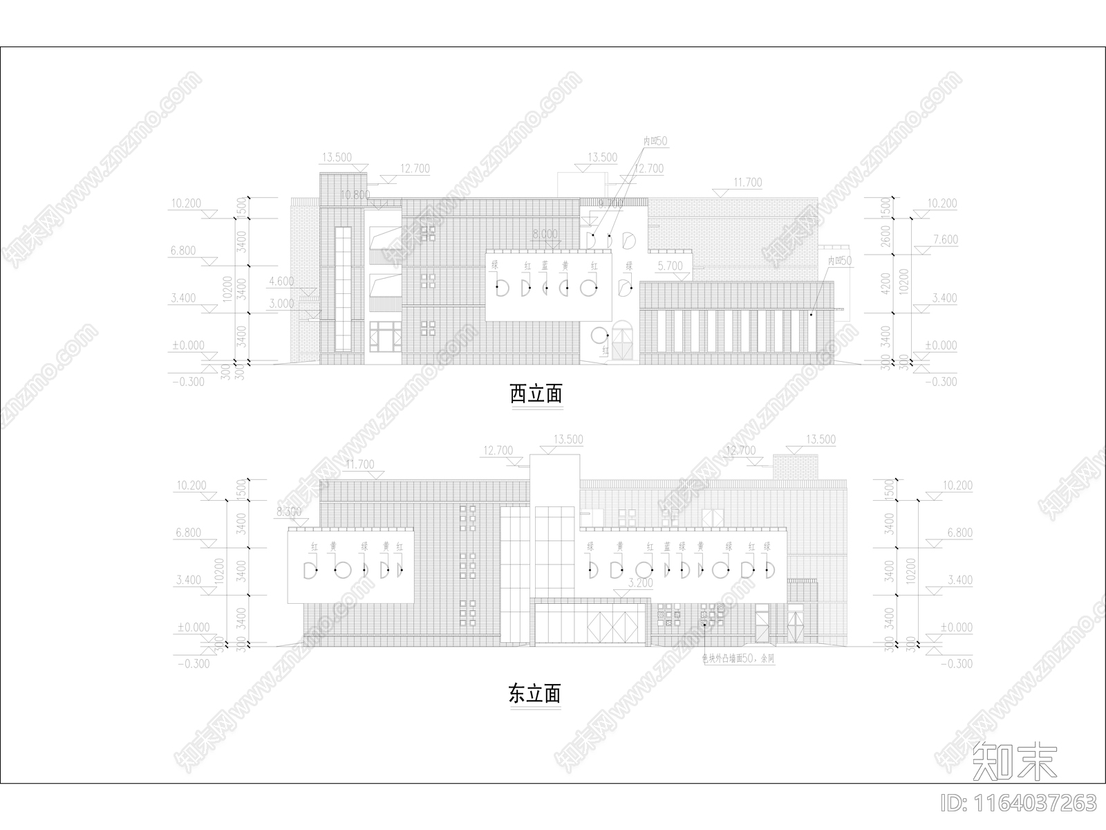 现代幼儿园建筑cad施工图下载【ID:1164037263】
