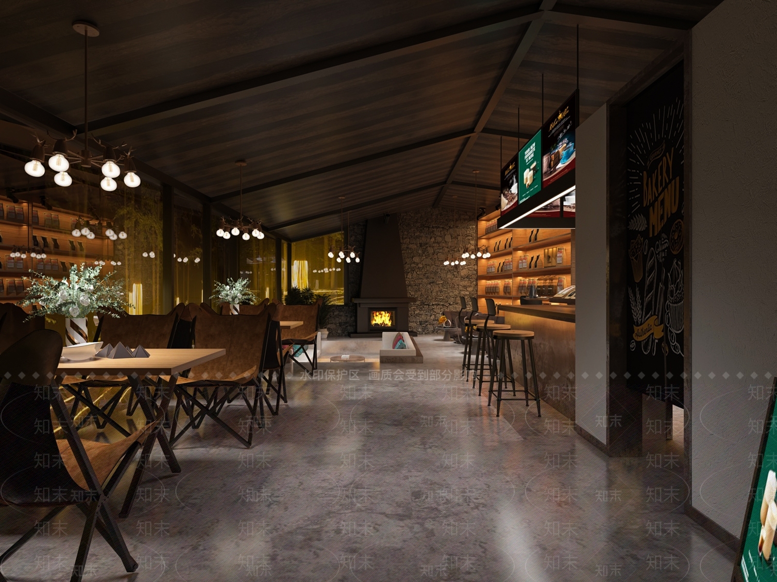 复古工业咖啡厅3D模型下载【ID:1164040058】