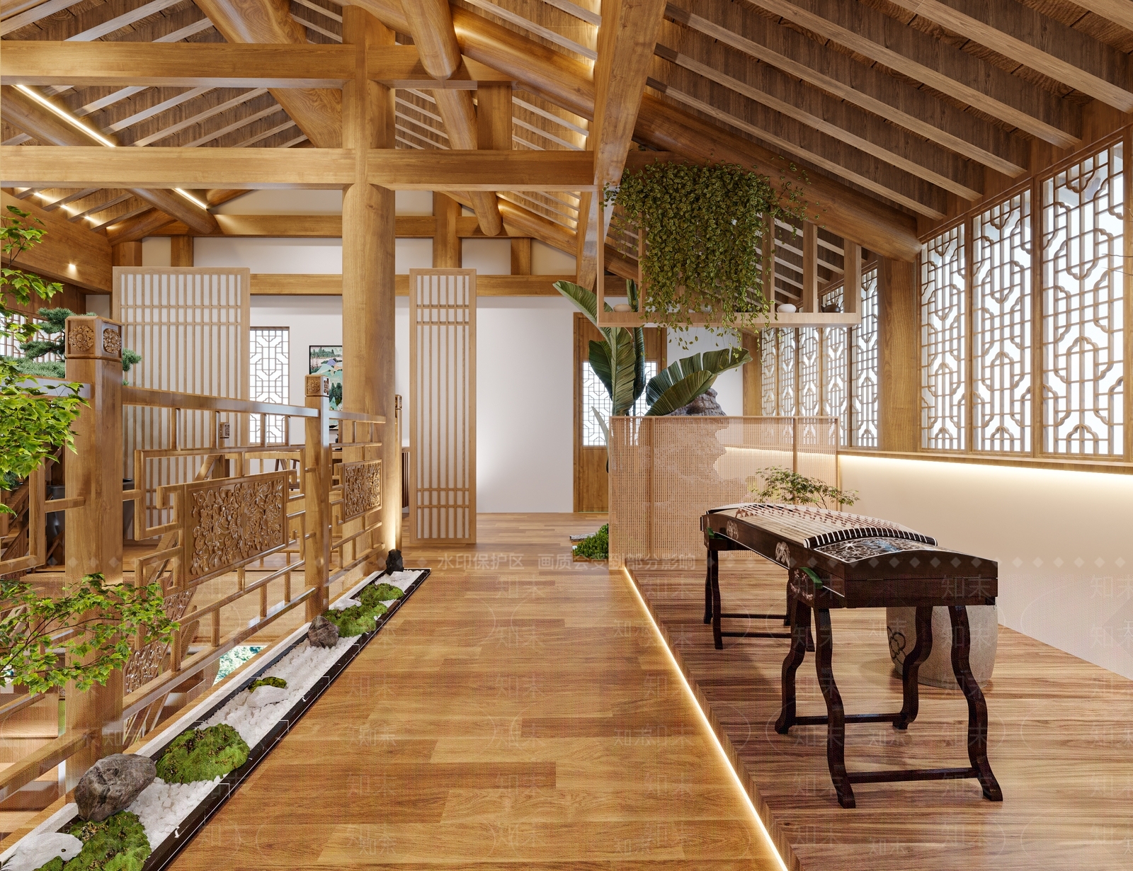 中式茶馆3D模型下载【ID:1164042246】