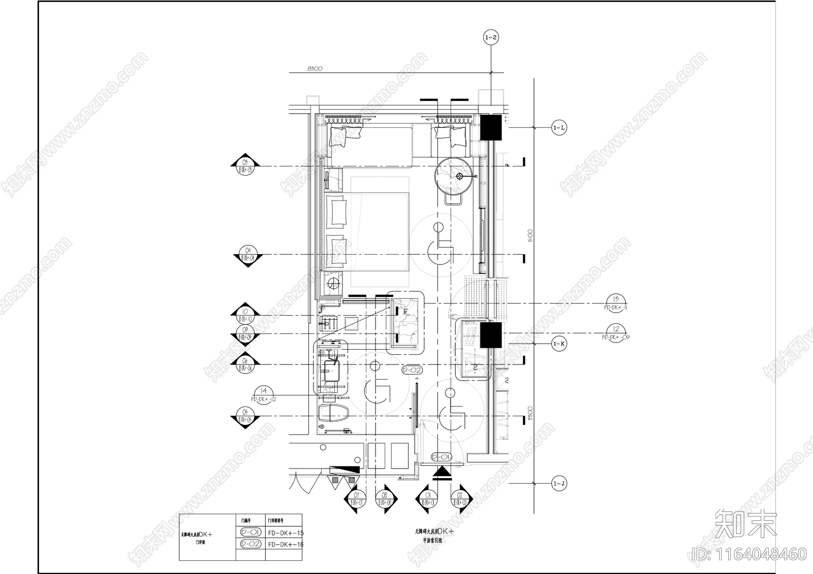 现代酒店施工图下载【ID:1164048460】