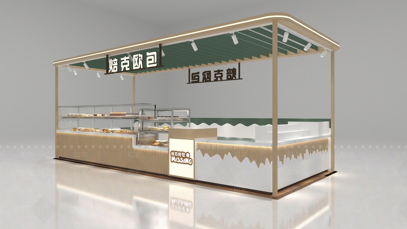 现代甜品面包店3D模型下载【ID:1164050682】