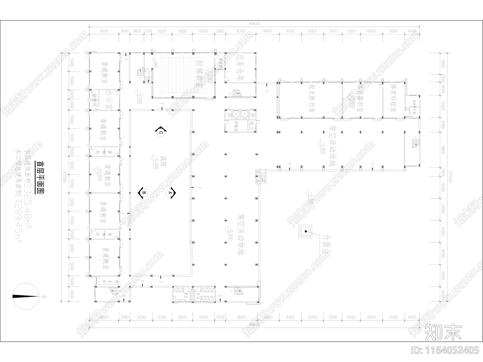 现代学校建筑cad施工图下载【ID:1164052405】