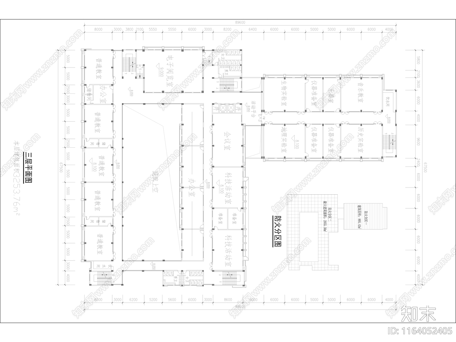 现代学校建筑cad施工图下载【ID:1164052405】