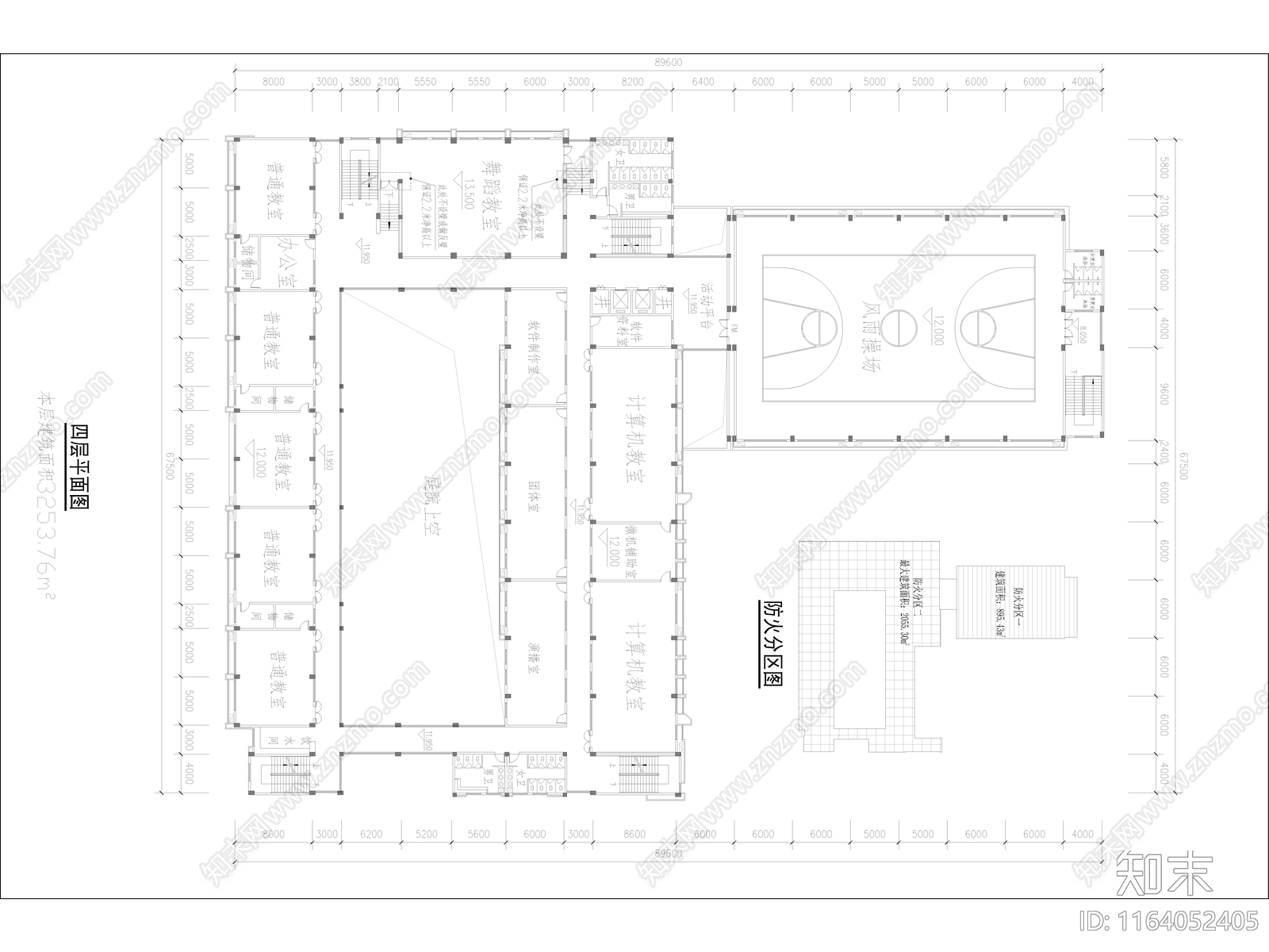 现代学校建筑cad施工图下载【ID:1164052405】