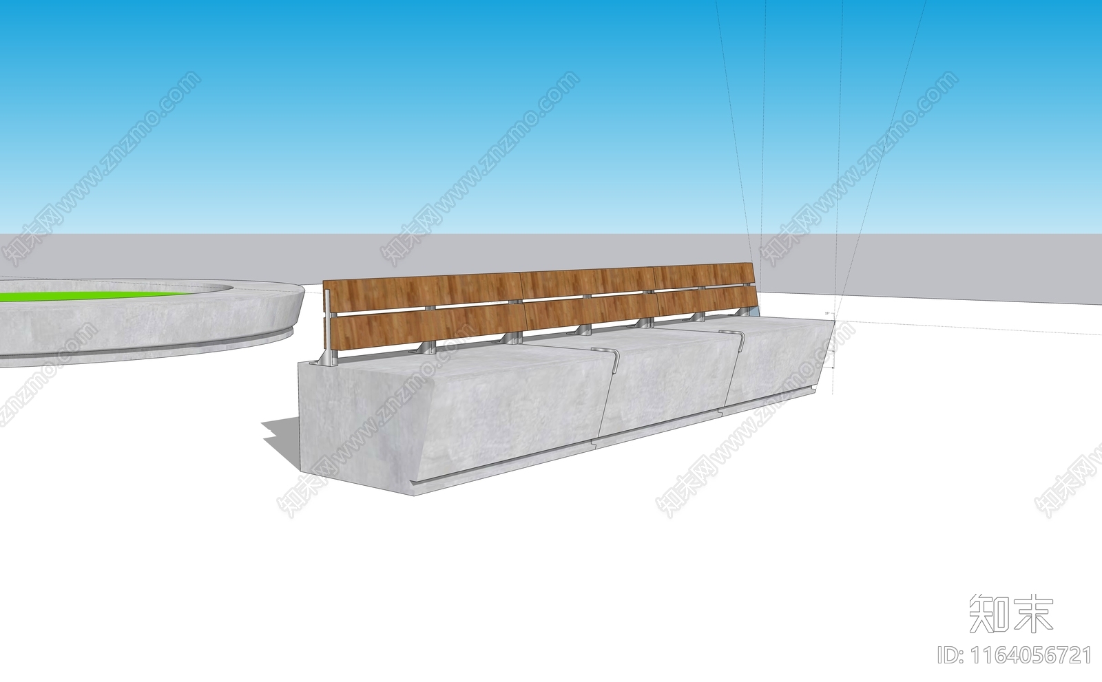 现代极简景观座椅SU模型下载【ID:1164056721】