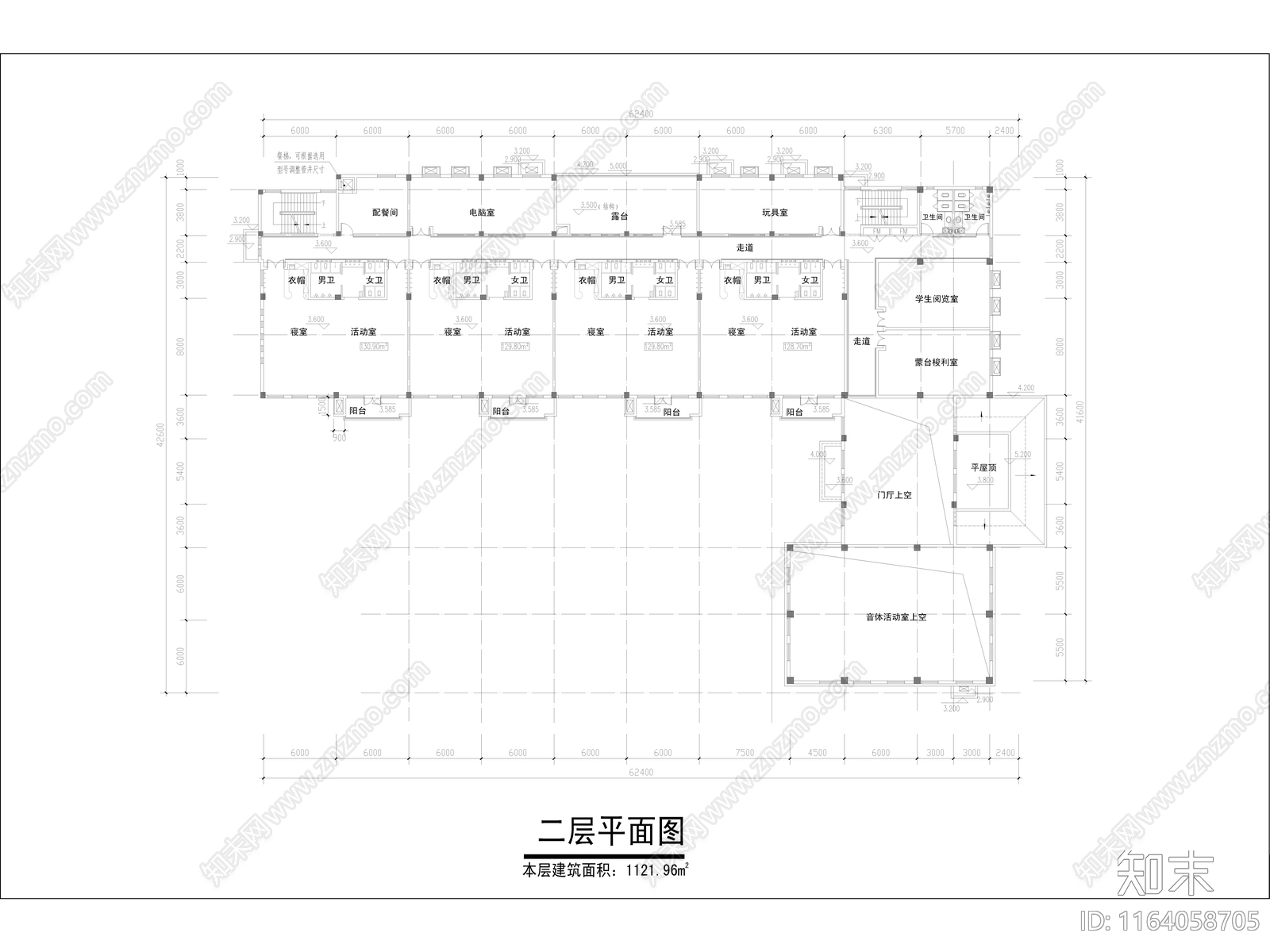 复古幼儿园建筑cad施工图下载【ID:1164058705】