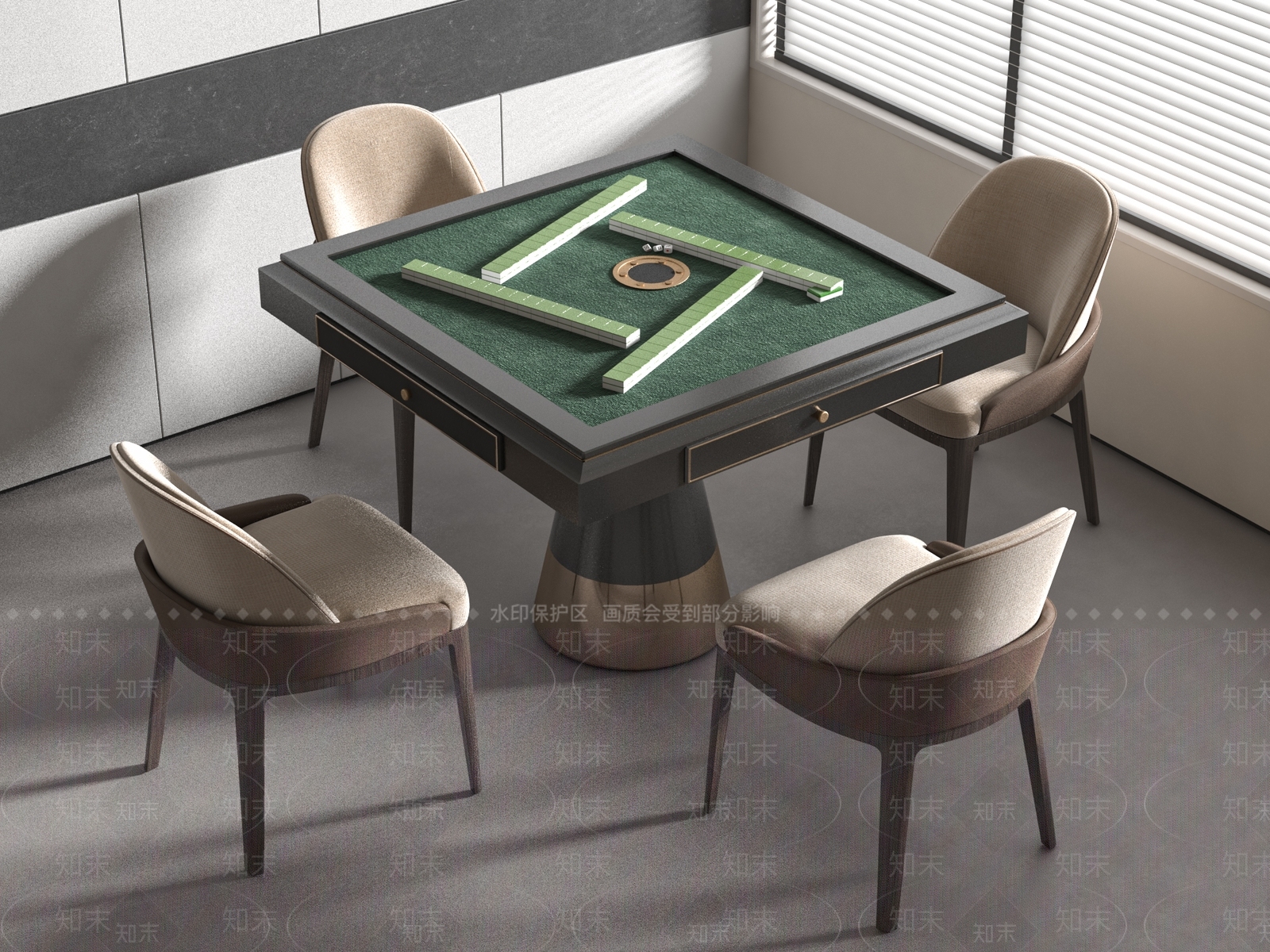 麻将桌3D模型下载【ID:1164059651】
