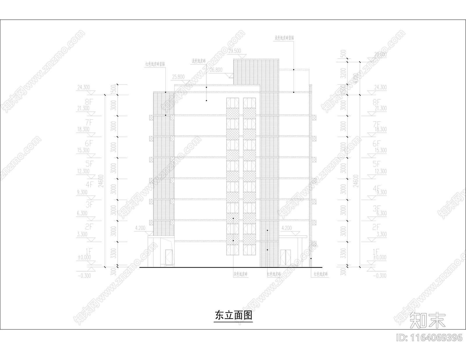 现代学校建筑cad施工图下载【ID:1164069396】