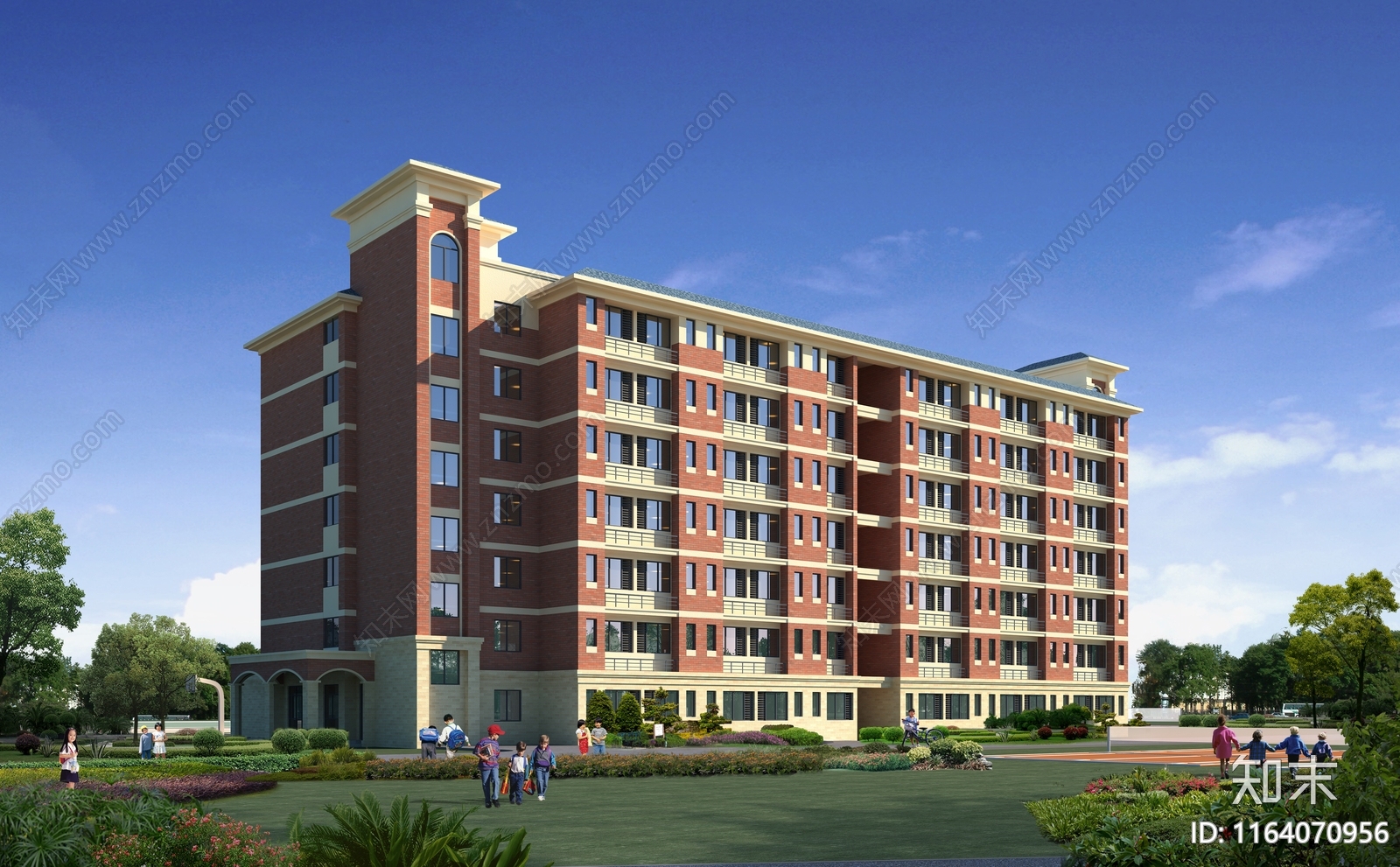 复古学校建筑cad施工图下载【ID:1164070956】