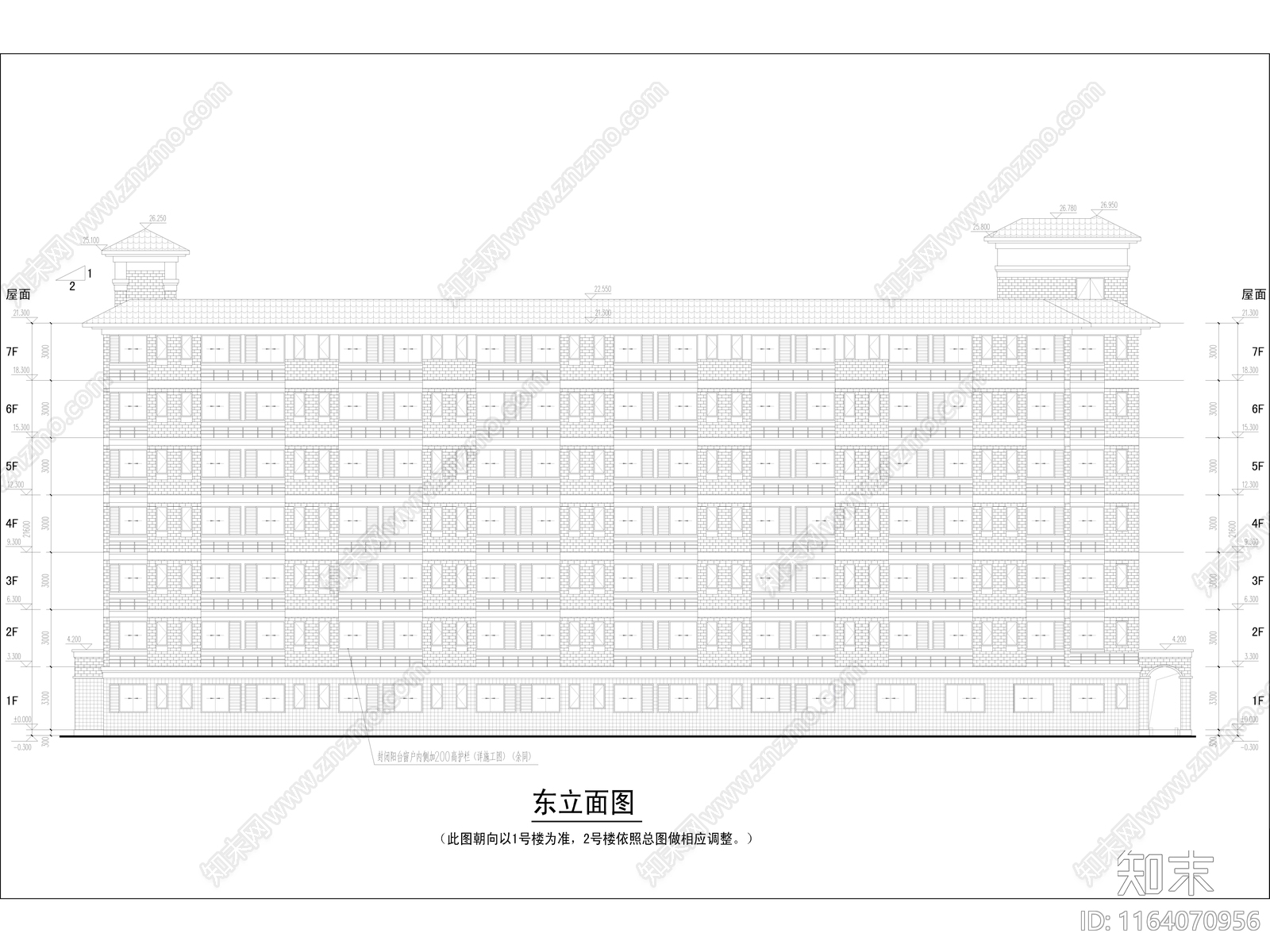 复古学校建筑cad施工图下载【ID:1164070956】