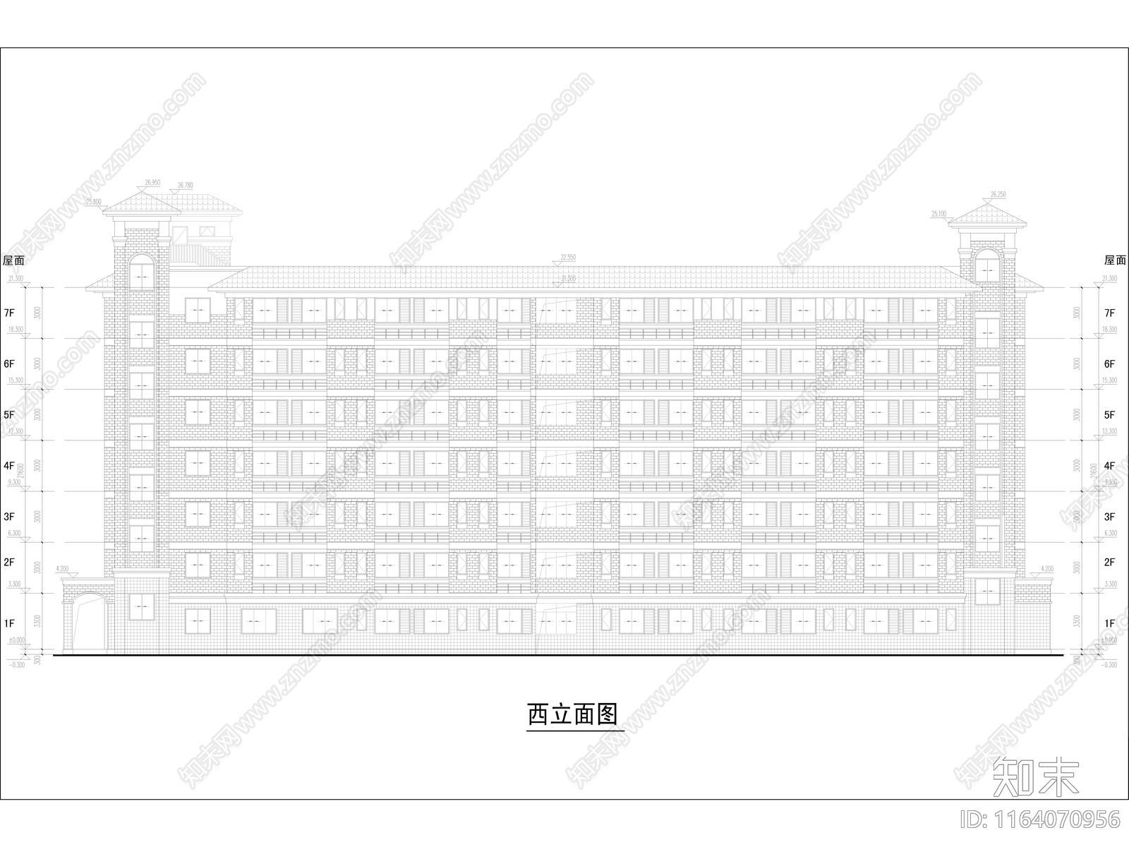复古学校建筑cad施工图下载【ID:1164070956】