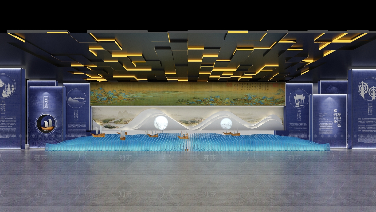 新中式博物馆3D模型下载【ID:1164070809】