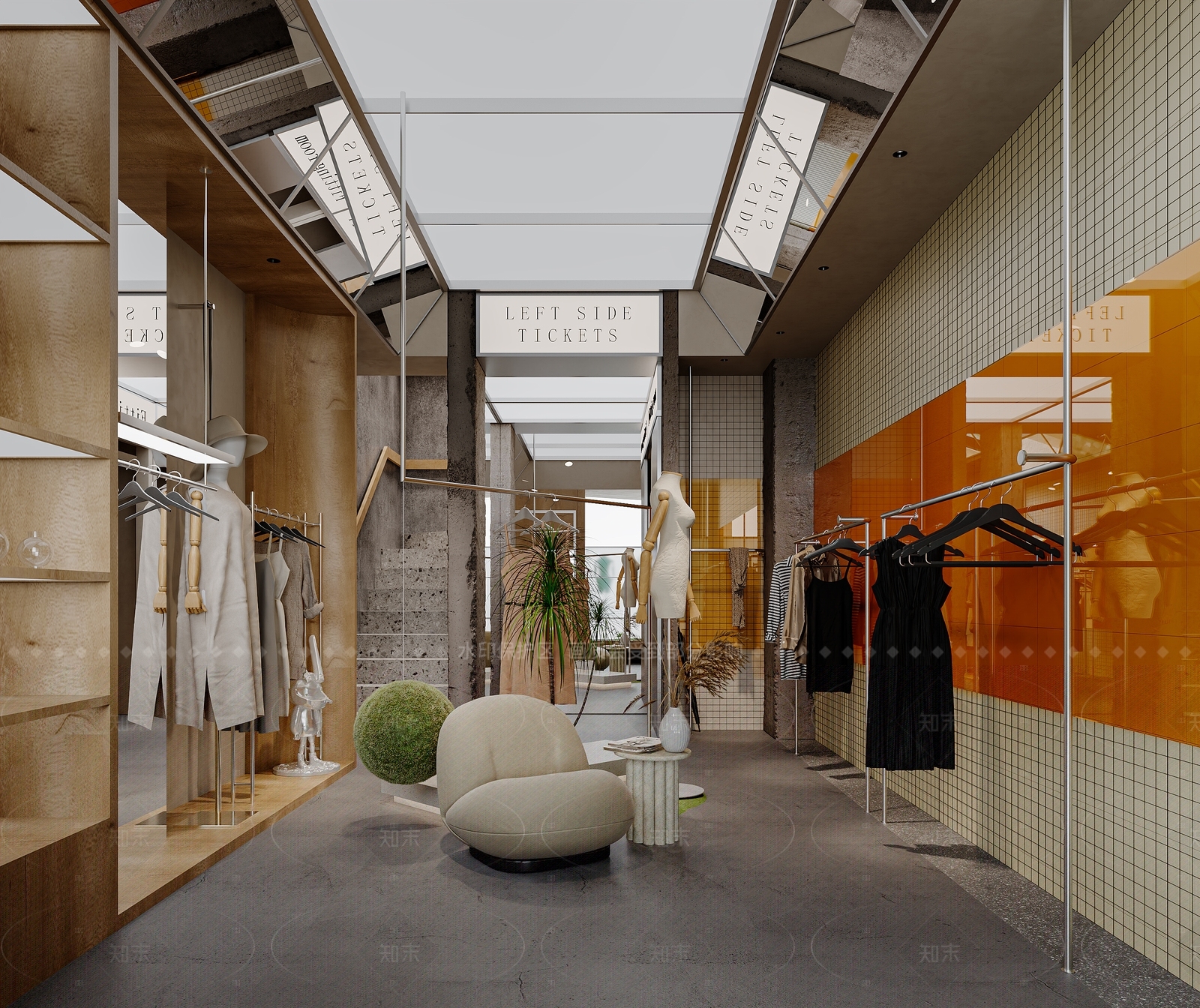 工业现代服装店3D模型下载【ID:1164071897】