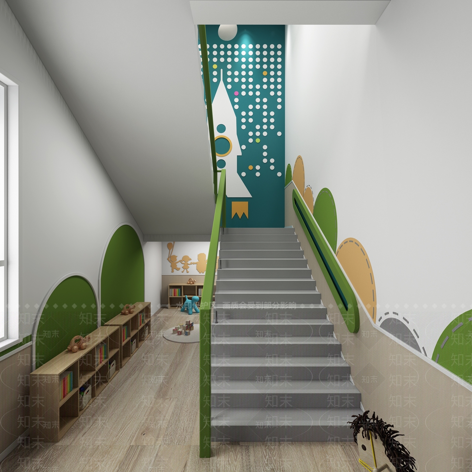 现代幼儿园3D模型下载【ID:1164072078】