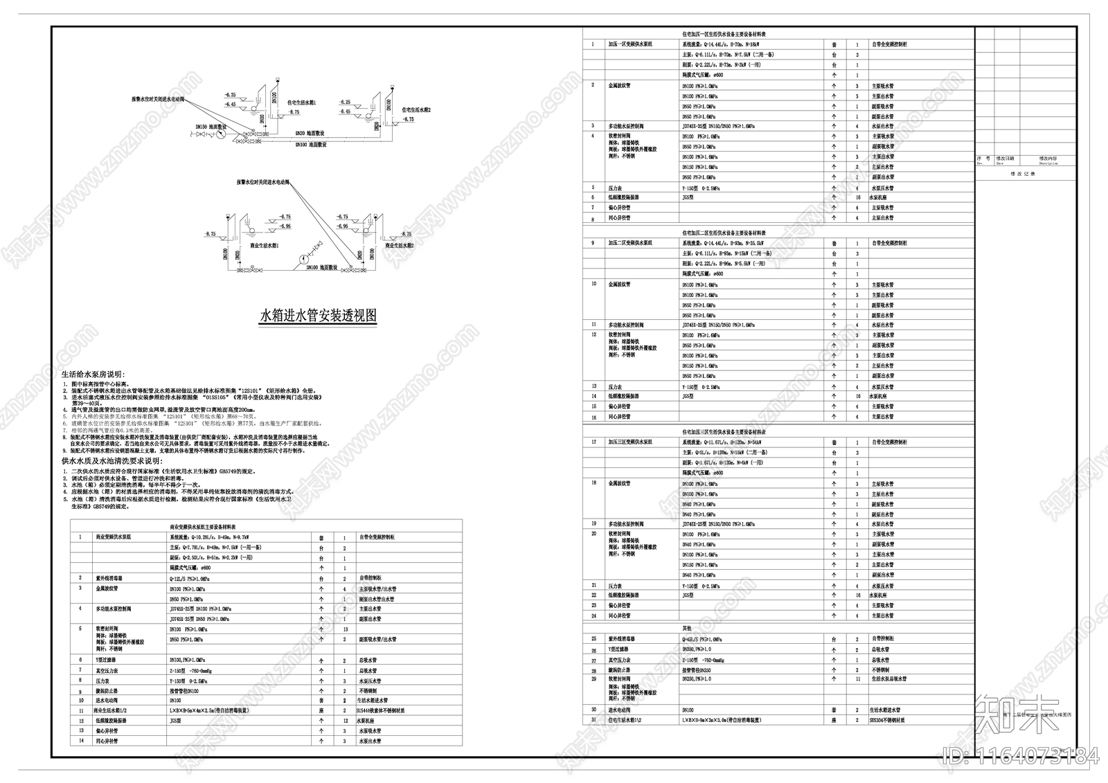 给排水节点详图施工图下载【ID:1164073184】
