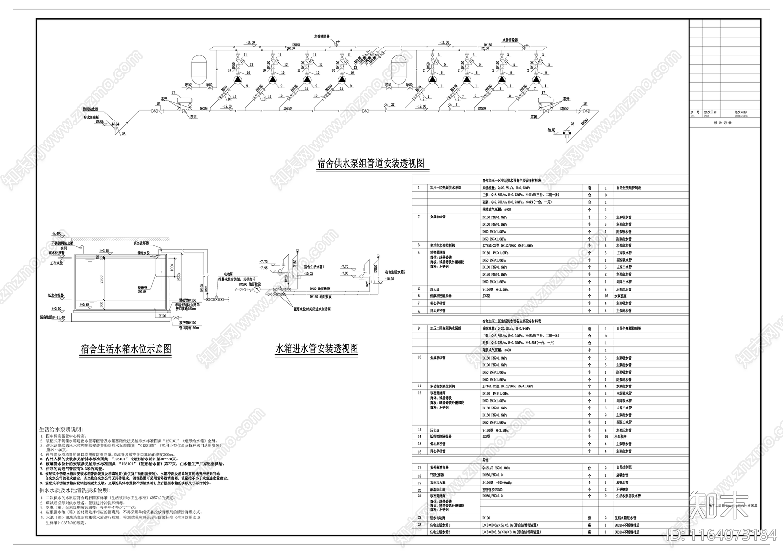 给排水节点详图施工图下载【ID:1164073184】