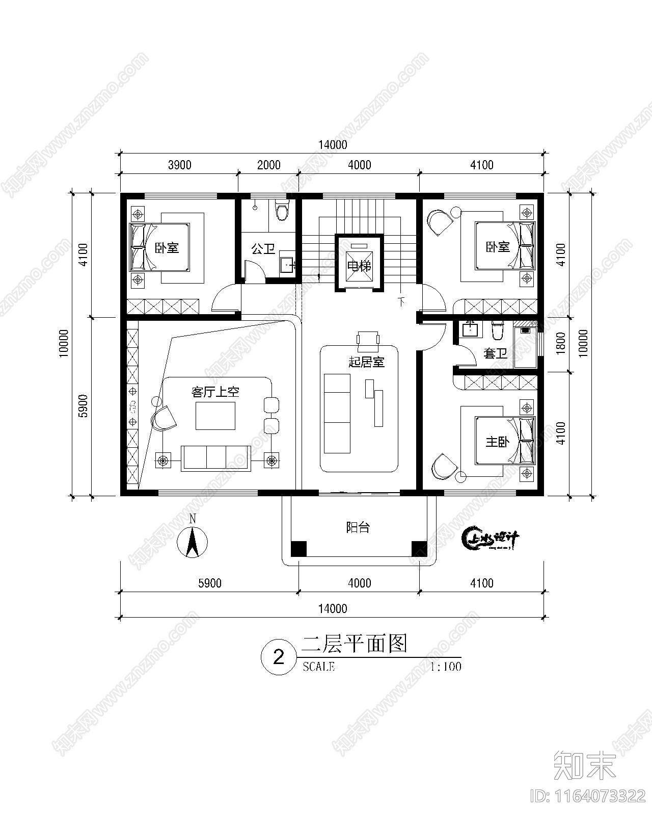 新中式现代别墅建筑施工图下载【ID:1164073322】