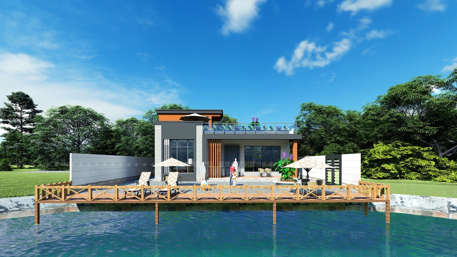 现代别墅SU模型下载【ID:1164176652】