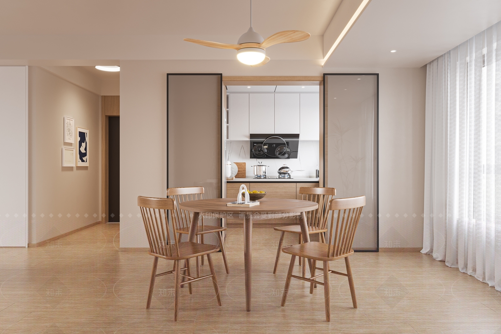 北欧玄关3D模型下载【ID:1214627211】